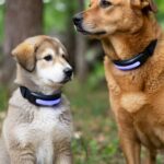 Puppy and Adult Dog Wearing smart collars