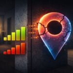 GPS dog collar accuracy indoors showing tracking signals weakening after passing through interior walls and concrete